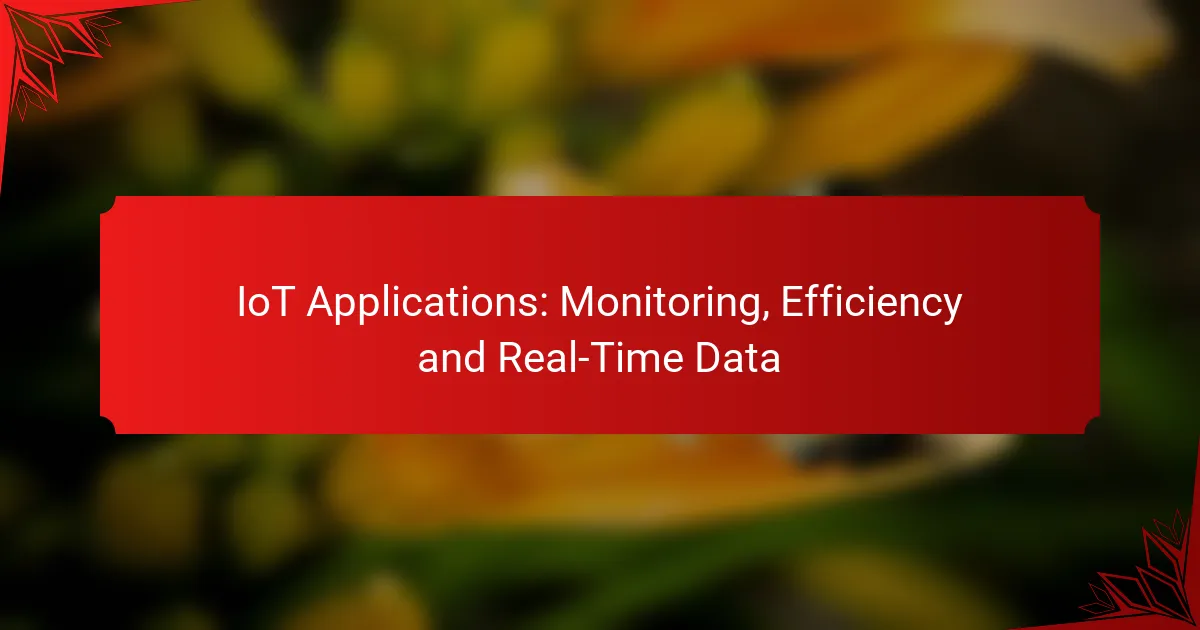 IoT Applications: Monitoring, Efficiency and Real-Time Data