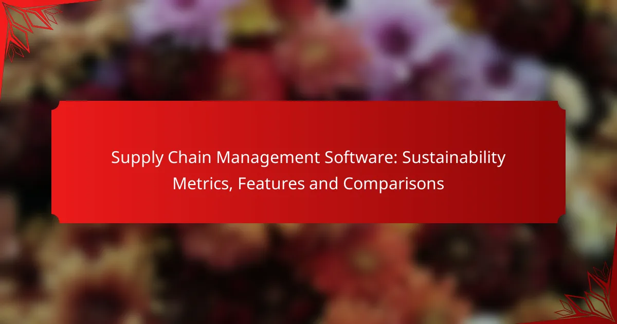 Supply Chain Management Software: Sustainability Metrics, Features and Comparisons