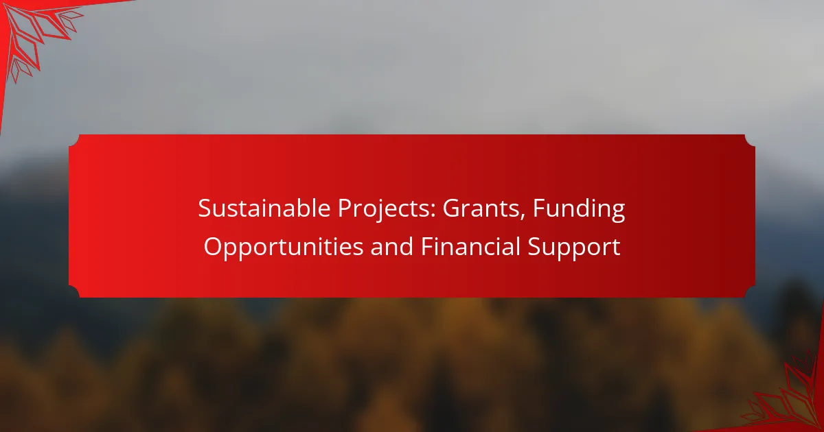Sustainable Projects: Grants, Funding Opportunities and Financial Support