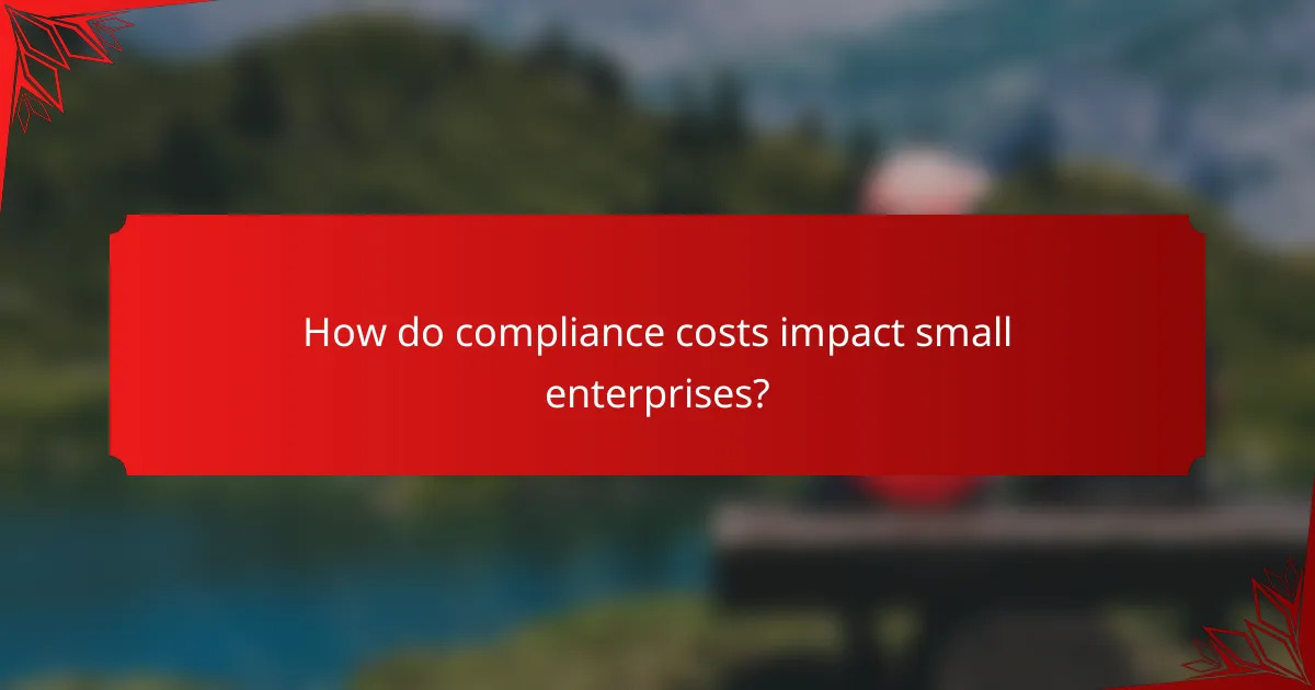 How do compliance costs impact small enterprises?