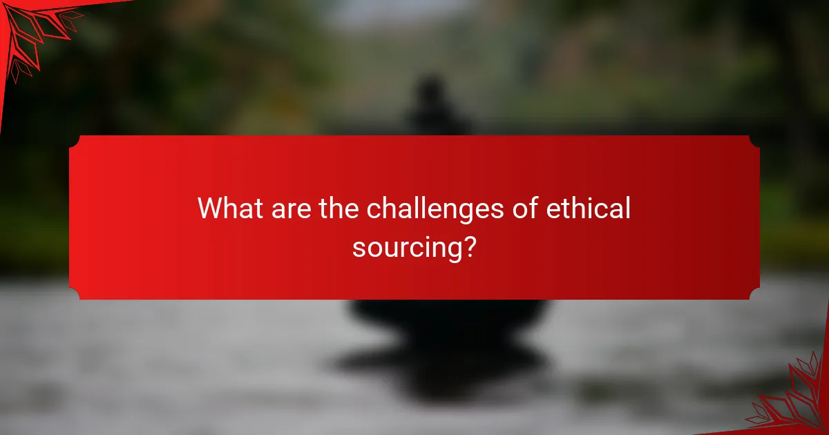 What are the challenges of ethical sourcing?