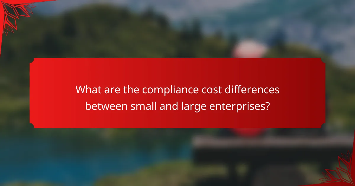 What are the compliance cost differences between small and large enterprises?